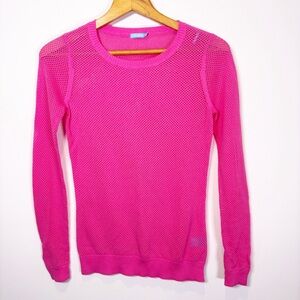 J. McLaughlin Hot Pink Mesh Sweater